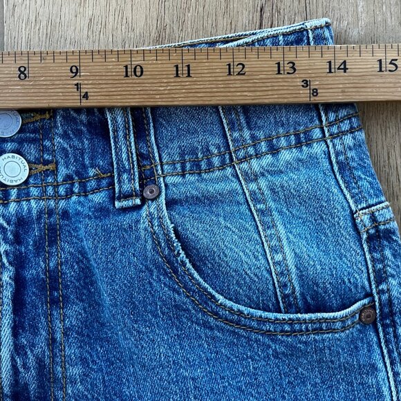 HABITUAL BOHO CARGO BAGGY WIDE LEG JEANS WOMEN’S sz 4/27 High Rise Denim - Picture 9 of 12